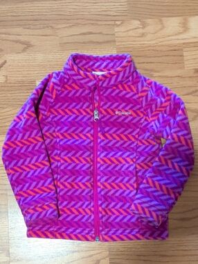 Columbia Kids Pink & Purple Chevron Fleece Jacket